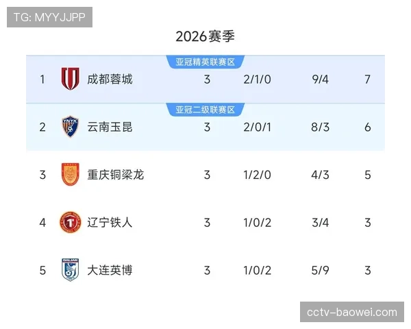 积分榜呈现新格局，成都蓉城13分领跑，传统强队面临挑战